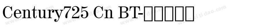 Century725 Cn BT字体转换